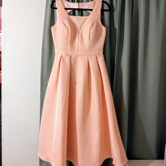 Chi Chi London Dresses & Skirts - PLUNGE FRONT OPEN BACK MIDI DRESS SKATER ASOS